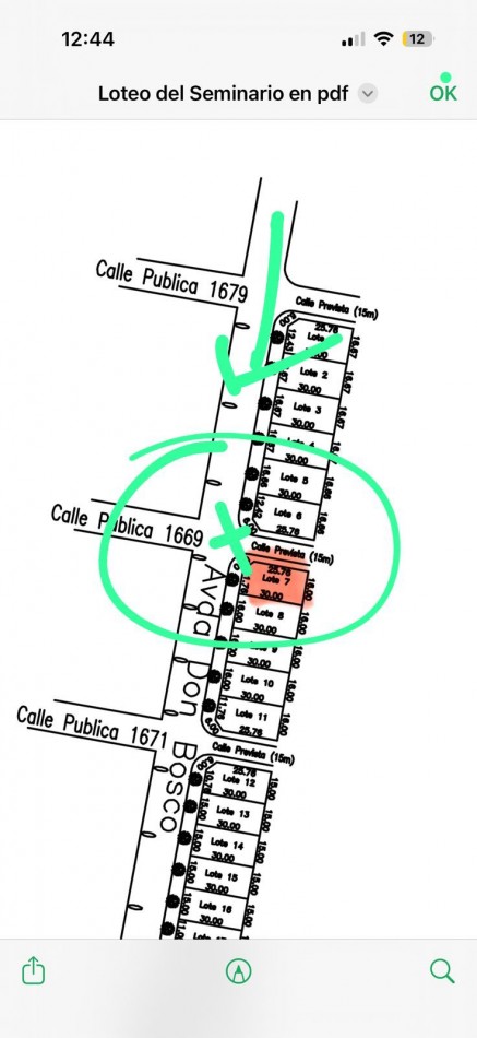 LOTES EN VENTA EN CALLE DON BOSCO y FRATERNIDAD (LOTEO DEL SEMINARIO) 